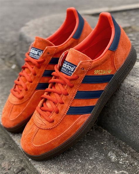 adidas handball spezial trainers orange/navy|adidas handball spezial.